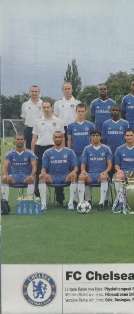 постер А4 футбол Челсі (Англія) 2010 / FC Chelsea London,England football poster
