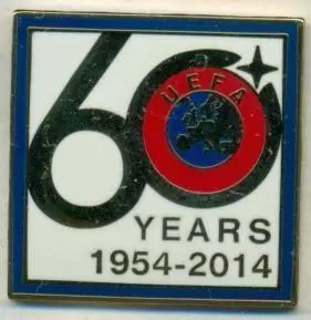 УЄФА, конфедерація футболу, ювілей 60, №4 ЕМАЛЬ /UEFA football confederation pin