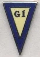 футбольний клуб ГІ Гьота (Фарери) офіц. ЕМАЛЬ /GI Gotu,Faroe football pin badge