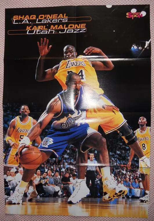 постер А1 футбол зб.Німеччина 1996 champion /баскет. Ш.О'Ніл+К.Мелоун НБА poster 1