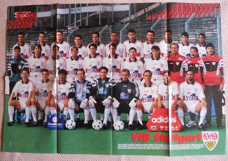 постер А1 футбол Штутгарт Stuttgart (Німеч. /Хесслер+Данді Hassler+Dundee poster