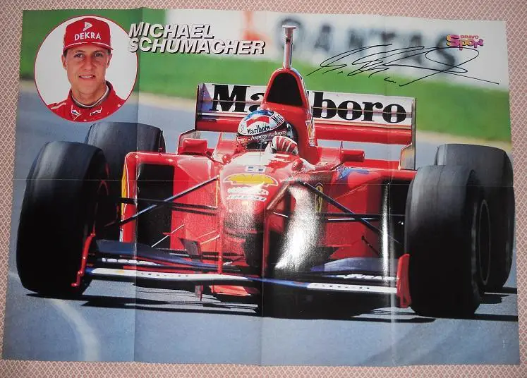 постер А1 формула-1 Шумахер=Schumi/футбол Заммер=Sammer (Німеч./football poster