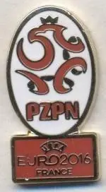 Польща,федерація футболу, Євро-16,№1 ЕМАЛЬ /Poland football federation pin badge