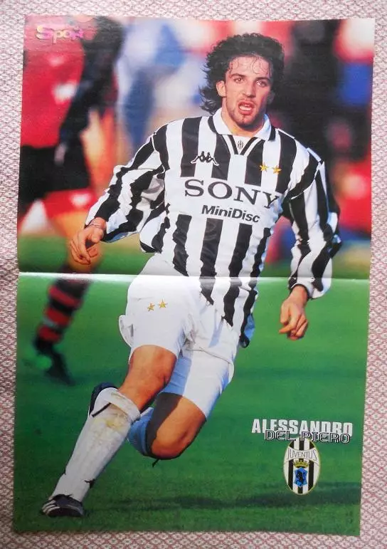 постер А3 футбол Дель П'єро (Італія1 /Alessandro Del Piero,Italy football poster