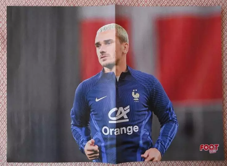 постер А3 футбол Антуан Грізман (Франція) / A.Griezmann, France football poster