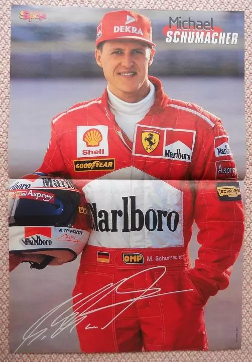 постер А3 формула-1 Шумахер(Німеч.3 /Michael Schumacher,Germany F-1 pilot poster