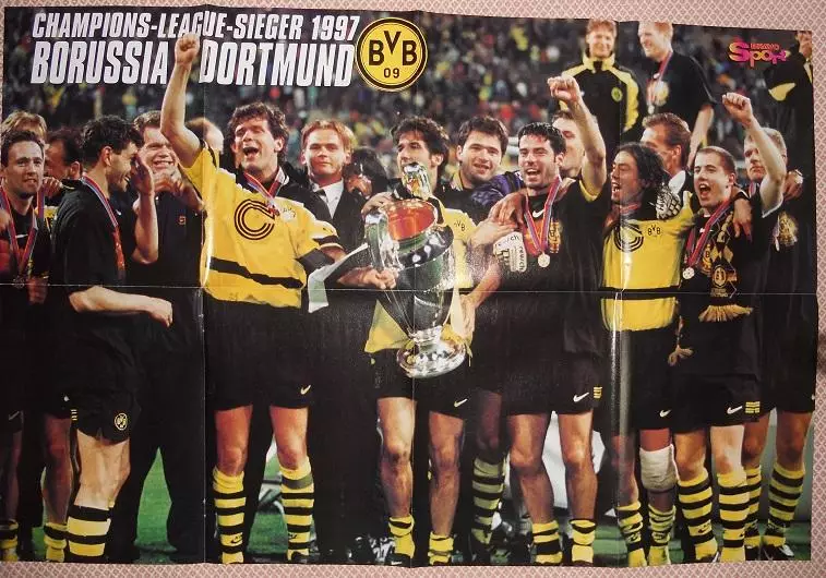 постер А1 футбол К-Х.Рідлє (Боруссія Д,Німеч./K-H.Riedle,Germany football poster 1