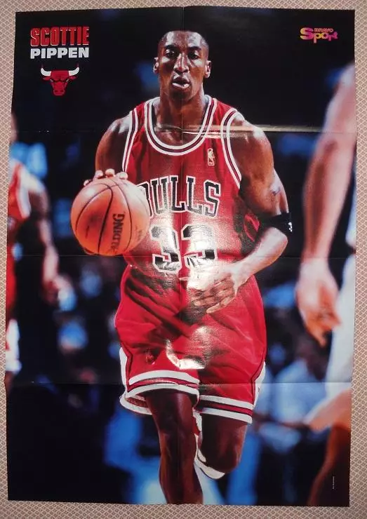 постер А1 баскетбол Скотті Піппен (НБА/футбол Ларс Рікен,Б.Дортмунд,Німеч.poster