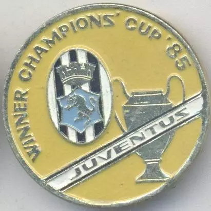 футбол.клуб Ювентус (Італія)1 1985 алюміній / FC Juventus, Italy football badge