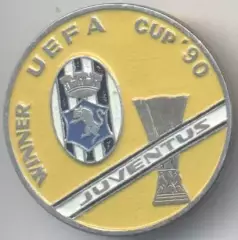 футбол.клуб Ювентус (Італія)2 1990 алюміній / FC Juventus, Italy football badge