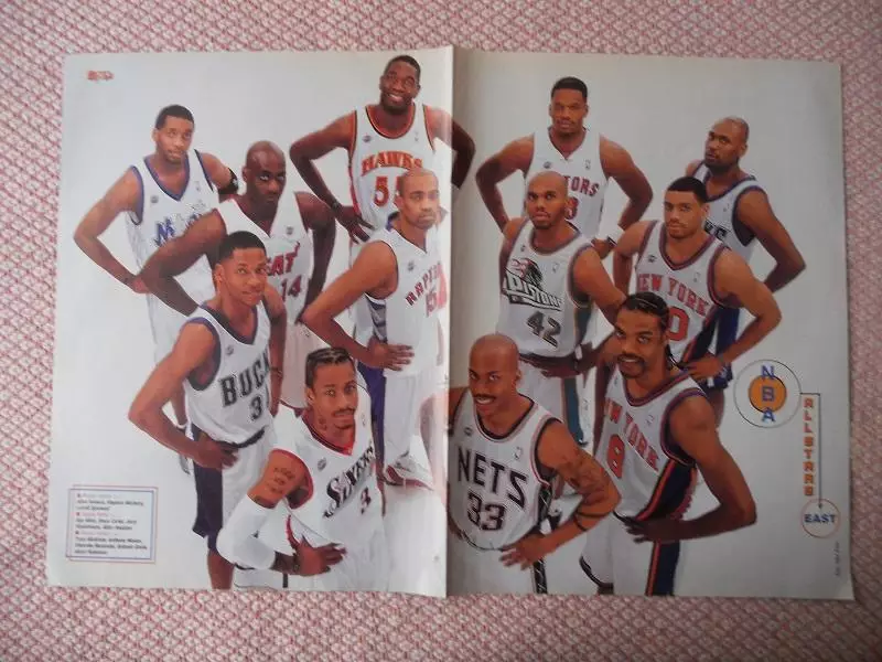 постер А3 баскетбол зб.Зірки Сходу ~2000 (НБА) /All Stars East basket NBA poster