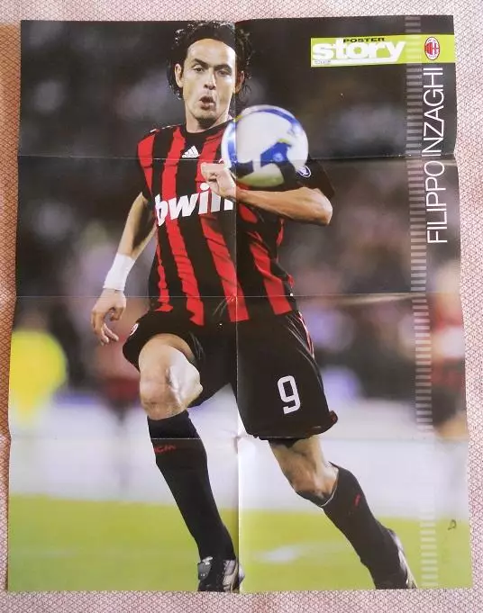 постер А1 футбол Філіппо Індзагі (Італія) /Filippo Inzaghi,Italy football poster