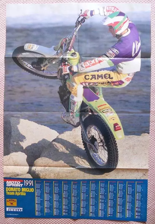 постер А1 мототріал Донато Мільйо (Італія) / D.Miglio, Italy moto trials poster