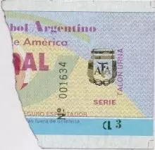 білет Velez S,Argentina-Palmeiras,Brazil Copa Libertadores cup 1994 match ticket