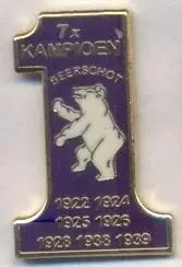 футбол.клуб Беерсхот (Бельгія) офіц.ЕМАЛЬ/Beerschot Antwerp.Belgium football pin