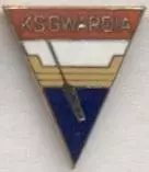 футбол.клуб Гвардія Лодзь (Польща) ЕМАЛЬ / KS Gwardia Lodz,Poland football badge