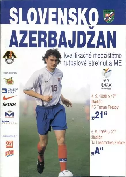 прог.зб.Словаччина-Азербайд. 1998 відб.ЧЄ-2000/Slovakia-Azerbaijan match program