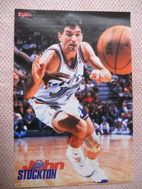 постер А3 баскетбол Стоктон (НБА=NBA /футбол Бірхофф=Bierhoff (Німеччина) poster
