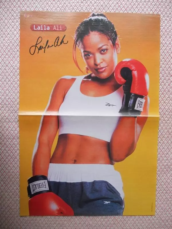 постер А3 бокс Лейла Алі (США) / Laila Ali,Muhammad's daughter,USA boxing poster