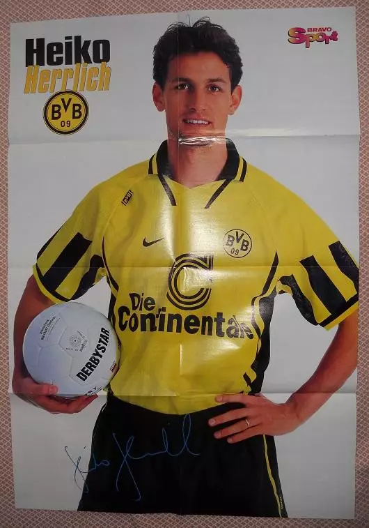 постер А1 футбол Хайко Херліх (Німеччина /Heiko Herrlich,Germany football poster