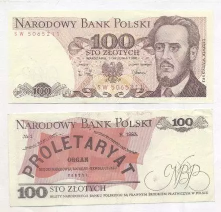 Польща банкнота 100 злотий 1988 VG / Poland banknote 100 zloty 1988