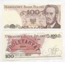 Польща банкнота 100 злотий 1988 VG / Poland banknote 100 zloty 1988
