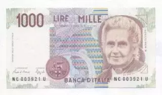 Італія банкнота 1000 ліра 1990 UNC / Italy banknote 1000 lira 1990