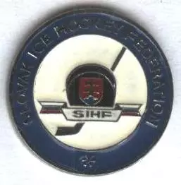 Словаччина, федерація хокею,№1 важмет / Slovakia ice hockey federation pin badge