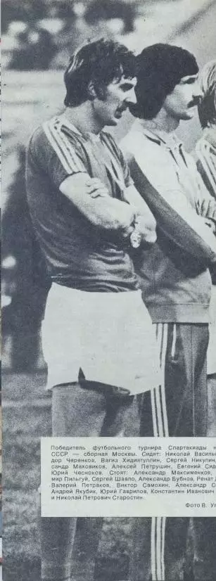 постер А3 футбол збірна Москва 1979 / Moscow 'XI' football team poster