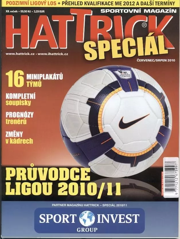 Футбол,Чехія чемпіонат 2010-11 спецвидання Хеттрик / Hattrick Czech league guide
