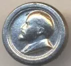 Ленін=Ленин метал коло=круг білий голка алюм. / Vladimir Lenin, ussr white badge