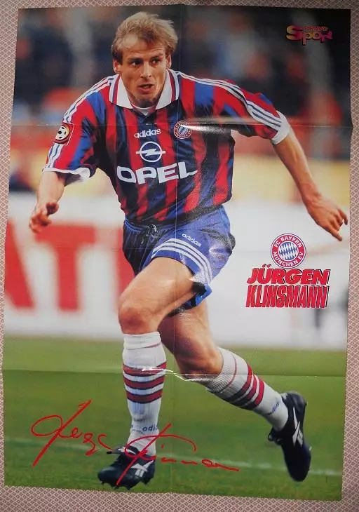 постер А1 футбол Ю.Клінсманн/Л.Рікен (Німеччина Klinsmann/Ricken football poster