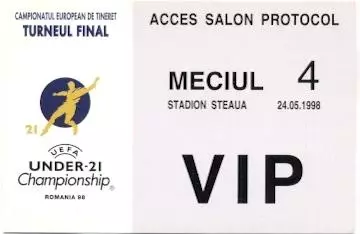 білет зб.Норвегія-Швеція Євро-1998b молодіж./Norway-Sweden Euro U21 match ticket