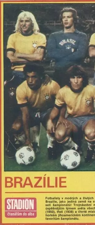 постер А4 футбол збірна Бразилія 1978 / Brazil national football team poster