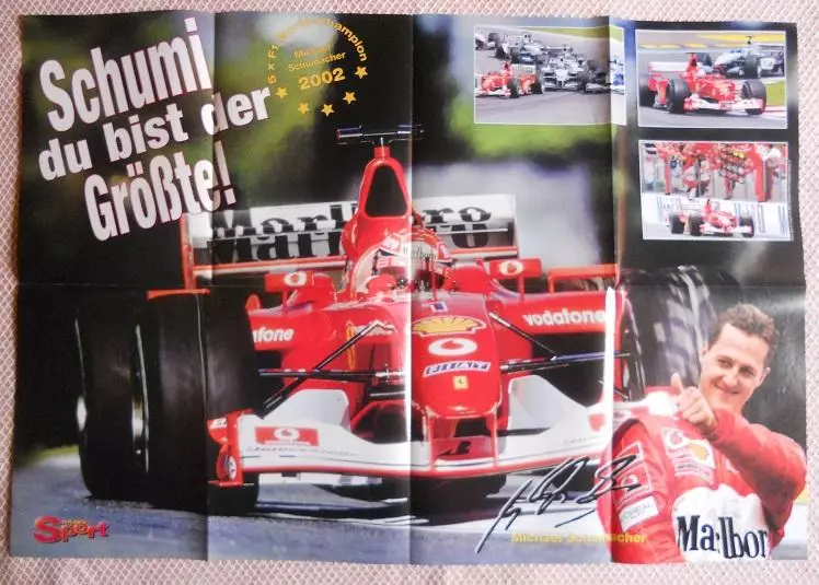 постер А1 футбол Бундесліга-зірки 2000-х /формула-1 М.Шумахер (Німеччина) poster 1