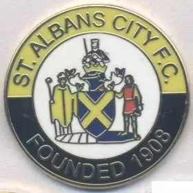 футбол.клуб Сент-Олбанс (Англія) ЕМАЛЬ/St.Albans City,England football pin badge
