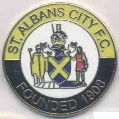 футбол.клуб Сент-Олбанс (Англія) ЕМАЛЬ/St.Albans City,England football pin badge