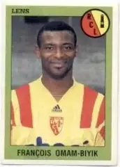 наклейка футбол Ф.Омам-Біїк (Камерун)/Omam-Biyik,RC Lens,Cameroon player sticker