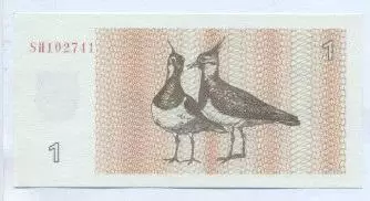 Литва банкнота 1 талонас 1992 UNC / Lithuania banknote 1 talonas 1992 1