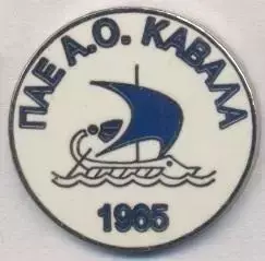 футбол.клуб Кавала (Греція)2 ЕМАЛЬ/AO Kavala FC,Greece football enamel pin badge