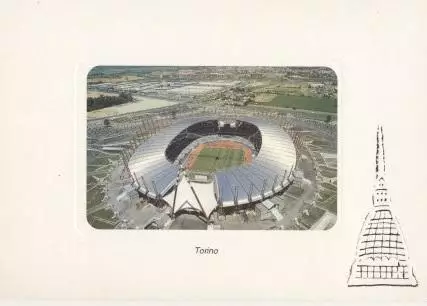 пошт.картка стадіон Турин (Італія)4 /Stadio d.Alpi,Torino,Italy stadium postcard