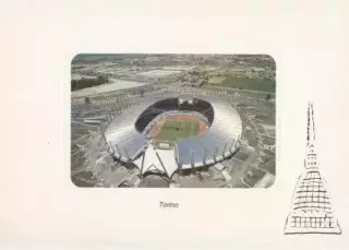 пошт.картка стадіон Турин (Італія)4 /Stadio d.Alpi,Torino,Italy stadium postcard