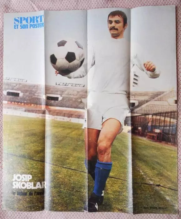 постер А2 футбол Йосип Скоблар (Югославія) /J.Skoblar,Yugoslavia football poster
