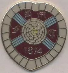 футбол.клуб Хартс (Шотландія)2 ЕМАЛЬ / Heart of Midlothian,Scotland football pin