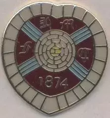 футбол.клуб Хартс (Шотландія)2 ЕМАЛЬ / Heart of Midlothian,Scotland football pin