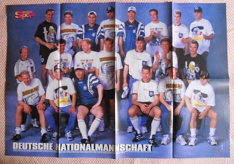 постер А1 футбол зб.Німеччина=Germany champion 1996/Ю.Клінсманн=Klinsmann poster