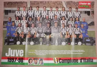 постер А1 футбол Ювентус, Італія 1998 / FC Juventus,Italy calcio football poster