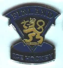 Фінляндія, федерація хокею,№2, важмет / Finland ice hockey federation pin badge