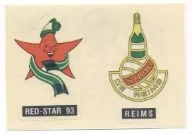 наклейка футбол Ред Стар+Реймс (Франція) / Red Star+Reims, France logo sticker