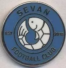 футбол.клуб Севан (Вірменія) ЕМАЛЬ / Sevan FC, Armenia football enamel pin badge